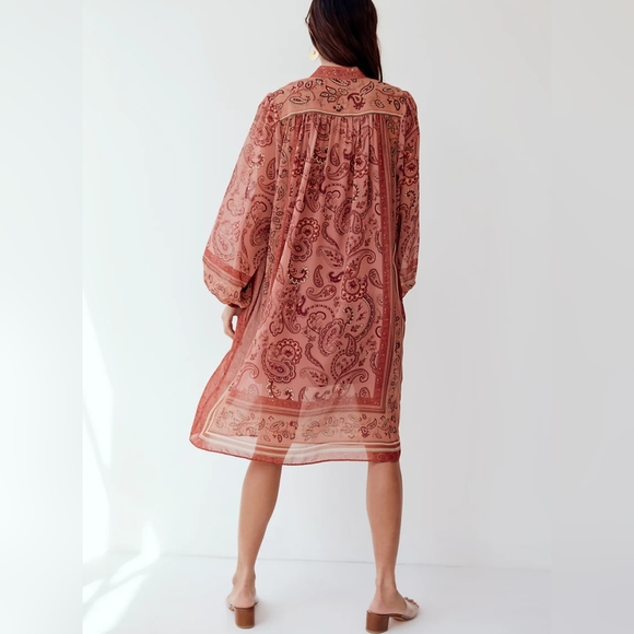 Wilfred Rust Paisley Tunic Dress - Picture 3 of 5